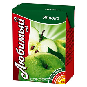 Любимый сад Яблоко 0,2 литра 27 штук в упаковке