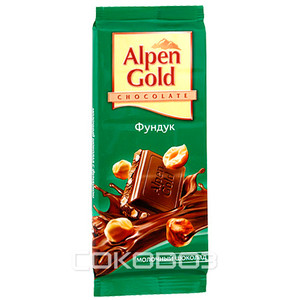Альпен Гольд с фундуком 100 грамм 20 штук в упаковке