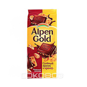 Альпен Гольд арахис и крекер 90 грамм 20 штук в упаковке