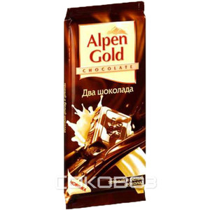 Альпен Гольд два шоколада 90 грамм 20 штук в упаковке