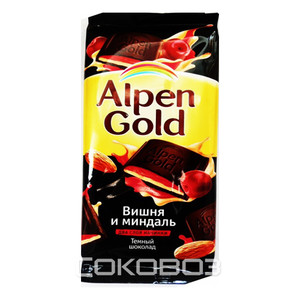 Альпен Гольд миндаль вишня 90 грамм 20 штук в упаковке