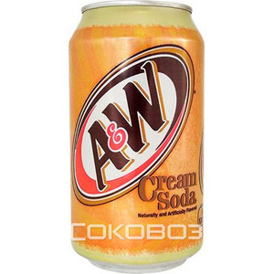 A&W Cream soda напиток 0,355 литра ж/б 12 шт в упак