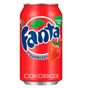 Фанта Клубника (Fanta STRAWBERRY) 0,355л ж/б 12шт. в упак.