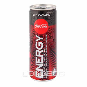 Кока Кола Энерджи без сахара 0,25 литра ж/б 12 шт в упаковке