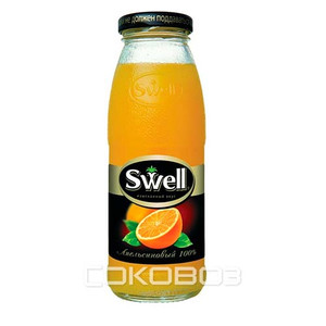 Сок Свелл Апельсин 0,25 литра 8 штук в упаковке