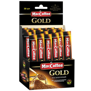 Кофе натуральный растворимый сублимированный GOLD MacCoffee, 2 грамма*30, 1 штука в упаковке
