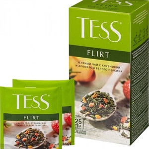 Чай Тесс Флирт зеленый ароматиз..пак. 1.5г*25, 1 шт. в упаковке