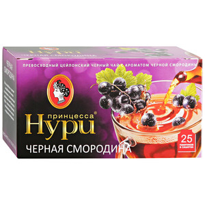 Чай Принцесса Нури Черная Смородина в пакетиках 1.5г*25, 1 шт. в упаковке