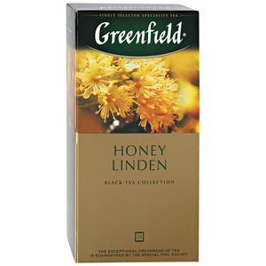 Чай Гринфилд Хани Линден черный 1,5 грамма*25 пакетов, 1 штука в упаковке