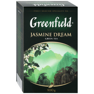 Чай Гринфилд Жасмин Дрим зеленый крупнолистовой 100 грамм, 1 штука в упаковке
