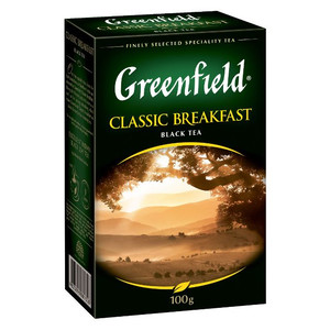 Чай Гринфилд Классик Брекфаст черный крупнолистовой 100 грамм, 1 штука в упаковке