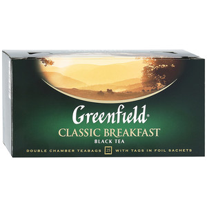 Чай Гринфилд Классик Брекфаст черный 2 грамма*25, 1 штука в упаковке