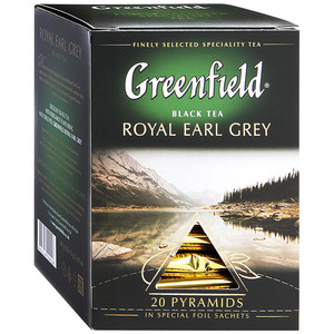 Чай Гринфилд Роял Эрл Грей пирамидки черный 2 грамма*20, 1 штука в упаковке