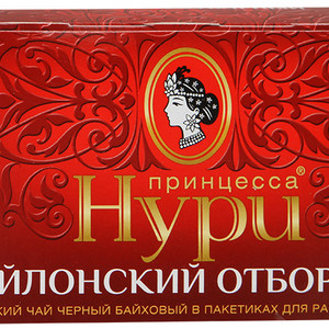 Чай Принцесса Нури Отборный черный цейлонский в пакетиках 2г*25, 1 шт. в упаковке