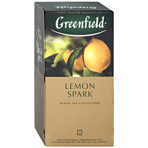 Чай Гринфилд Лимон Спарк черный ароматный 1,5 грамма 25 пакетов 1 штука в упаковке