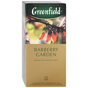 Чай Гринфилд Барбери Гарден черный с добавками 1,5 грамма 25 пакетов 1 штука в упаковке