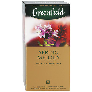 Чай Гринфилд Спринг Мелоди черный 1,5 грамма 25 пакетов 1 штука в упаковке