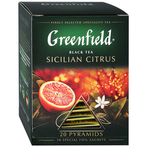Чай Гринфилд Сицилиан Цитрус пирамидки 1,8 грамма 20 пакетов 1 штука в упаковке