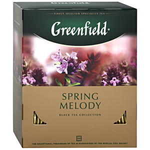 Чай Гринфилд Спринг Мелоди черный 1,5 грамма 100 пакетов 1 штука в упаковке