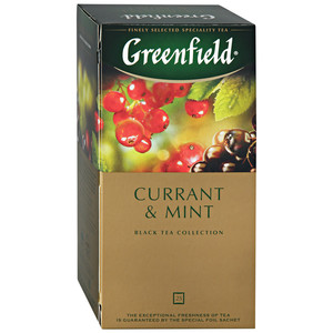 Чай Гринфилд Карент энд Минт черный 1,8 грамма 25 пакетов 1 штука в упаковке