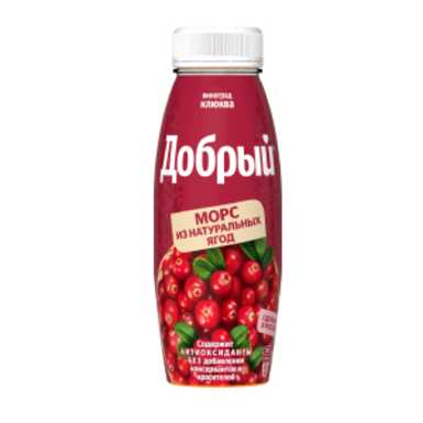 Сок Добрый Морс Клюква Виноград 0,3 литра пэт 12 штук в упаковке