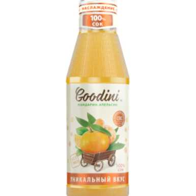 Сок Goodini Мандарин-Апельсин 0,75 литра 6 штук в упаковке