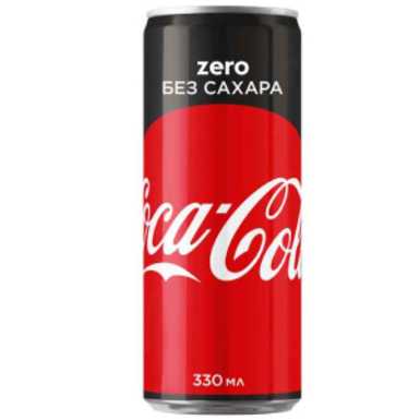 Кока Кола Зеро 0,33 литра жб 24 шт в упаковке Беларусь